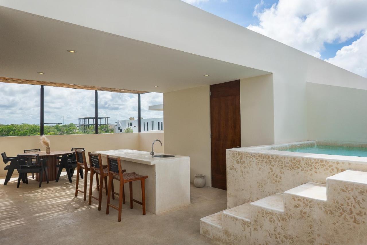2 Bedbath Private Rooftop & Pool For 6 Tulum Exterior photo